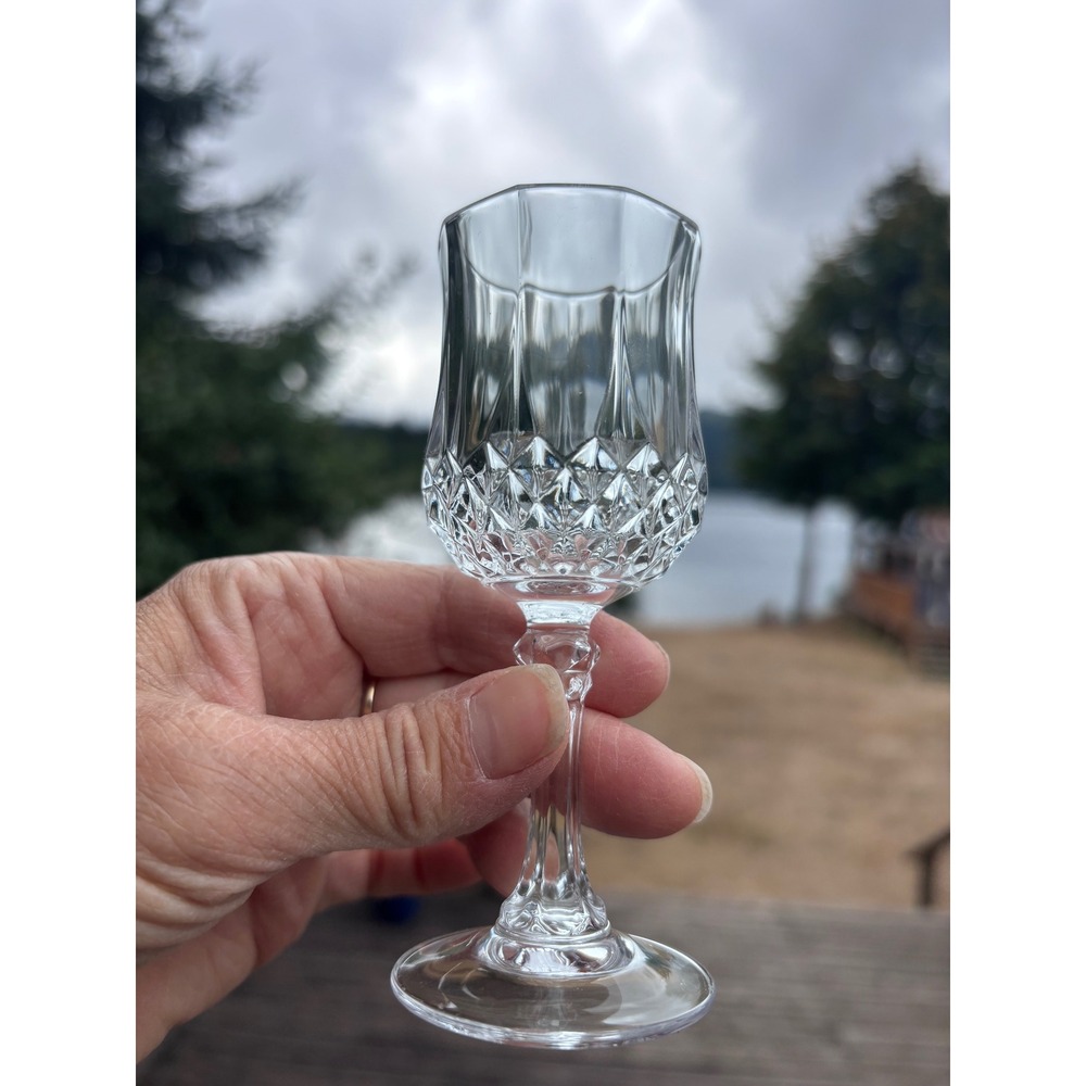 CRISTAL D'ARQUES cordial glasses set of 6 clear longchamp crystal 2oz